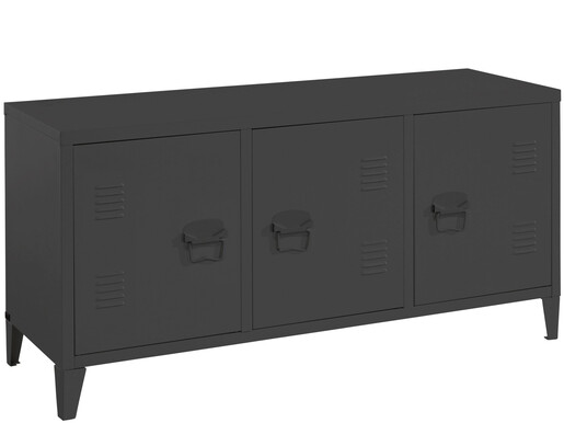 Lowboard SELINE aus Metall 120 cm  Breite in schwarz