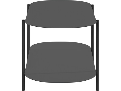 Couchtisch Joey Wohnzimmertisch aus Metall, oval, Breite 100 cm in schwarz