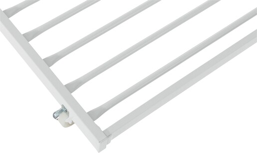 Metallbett Lattenrost, ausziehbare Schlafffläche, Liegefläche in white 90 x 200 cm