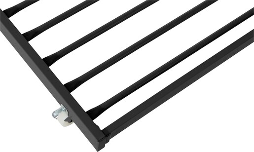 Metallbett Lattenrost, ausziehbare Schlafffläche, Liegefläche in schwarz 90 x 200 cm