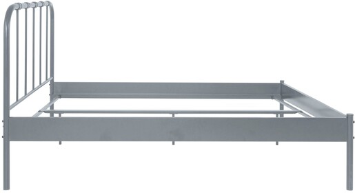 Metallbett Lattenrost, ausziehbare Schlafffläche, Liegefläche in grau 90 x 200 cm
