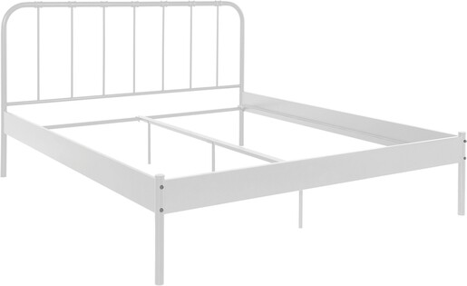 Ariel Metallbett Kuschel Kumpel, aus Metall, industrial Look in weiß 180 cm
