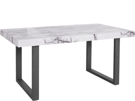 Esstisch FANTINE in Marmoroptik mit Kufengestell, 160 cm