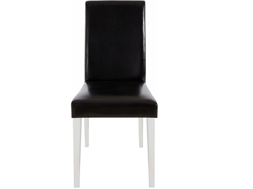 2er Set Stühle LU aus PU Leder in schwarz/weiss