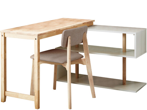 Schreibtisch-Set MARLOT mit Bücherregal und Polsterstuhl