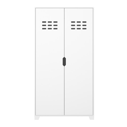 2-trg. Kleiderschrank LILO in weiß mit Kleiderstangen