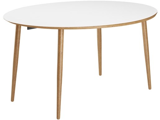 Esstisch MORTEN oval, 120 cm aus MDF in weiß