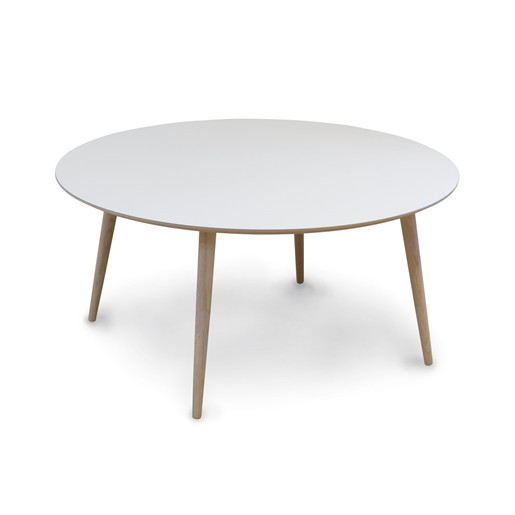 Couchtisch MONA runde Tischplatte, 90x50 cm aus Eiche