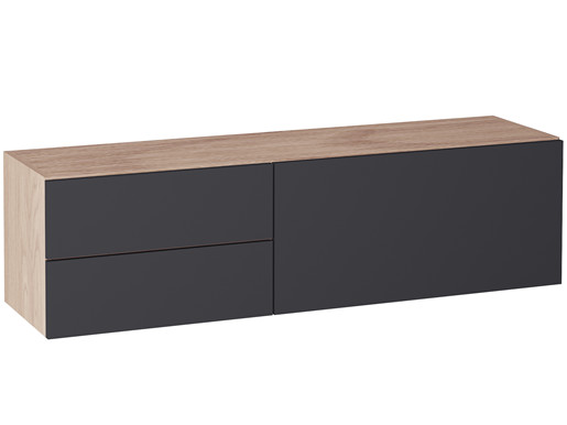 Hängeschrank LINUS mit 2 Schubladen, 1 Klappe, Breite 120 cm