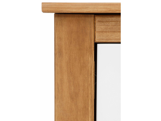 Highboard KARA Kiefer massiv in weiß & gebeizt geölt