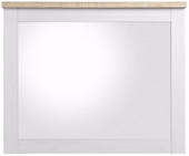 Spiegel HALEY 84x65 cm aus Holzwerkstoff in weiß-eichefarben