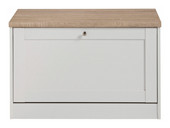 Schuhbank HALEY aus Holzwerkstoff in weiß/eichefarben