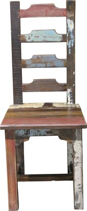 2er Set Indische Stühle BARBADOS aus Massivholz in schoko