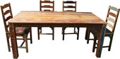 2er Set Indische Stühle BARBADOS aus Massivholz in schoko