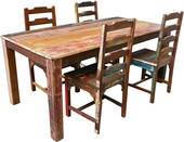 2er Set Indische Stühle BARBADOS aus Massivholz in schoko