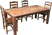 2er Set Indische Stühle BARBADOS aus Massivholz in schoko