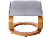 Relaxsessel LIAM mit Hocker Mikrofaser Bezug in grau