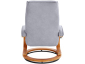 Relaxsessel LIAM mit Hocker Mikrofaser Bezug in grau