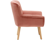 Moderner Sessel SAMMY mit Bezug in Samtoptik in rosa