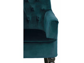 Sessel ALEXIA mit Samtbezug in grün, Sitzhöhe 45 cm