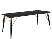 Esstisch Unagi (1-St), mit Tischplatte mit fühlbare Struktur, Gestell aus Metall, Höhe 76 cm, 200x100 cm