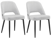 Esszimmerstuhl Katy (Set, 2 St), Bezug in Samtoptik, Metallgestell, Sitzhöhe 48,5 cm in grau