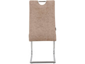 Freischwinger Chen (Set, 2 St), Esszimmerstuhl, Mikrofaser-Bezugstoff mit Büffellederoptik, Metallgestell, Sitzhöhe 47,5 cm in beige