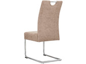 Freischwinger Chen (Set, 2 St), Esszimmerstuhl, Mikrofaser-Bezugstoff mit Büffellederoptik, Metallgestell, Sitzhöhe 47,5 cm in beige
