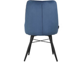 Esszimmerstuhl im 2er Set mit Sitz und Rücken gepolstert, Sitzhöhe 48 cm in dunkelblau