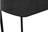 Esstisch Lean mit Gestell aus Metall schwarz, Tischplatte in Holzoptik, Höhe 76 cm Breite 140 cm