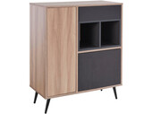 2-trg. Highboard LINUS in dualer Optik, Breite 80 cm