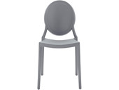 4er-Set Stühle WILMA aus Kunststoff in grau