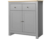 2-trg. Sideboard EMILY mit 2 Schubladen in grau/eichefarben