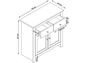 2-trg. Sideboard EMILY mit 2 Schubladen in grau/eichefarben