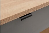Schreibtisch SIGNE mit Spiegel in eiche/anthrazit, 110 cm