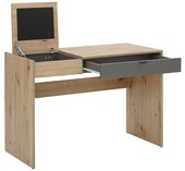Schreibtisch SIGNE mit Spiegel in eiche/anthrazit, 110 cm