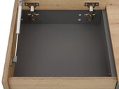 Schreibtisch SIGNE mit Spiegel in eiche/anthrazit, 110 cm