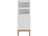 Unterschrank Lilly Breite 30 cm, Höhe 85,5 cm, mit Push-to-open Funktion in weiß/eiche