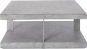 Couchtisch VERMONT 90x90 cm grau/silber, MDF Metall