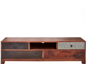 Lowboard MOLLY aus Akazie mit Metallfronten, Breite 150 cm