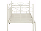 Tagesbett FLORENZ 90 cm aus Metall in weiß, ausziehbar