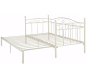 Tagesbett FLORENZ 90 cm aus Metall in weiß, ausziehbar