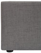 Polsterbett HOLLE mit Knopfheftung in grau, 100x200 cm
