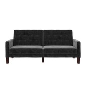 Schlafsofa Porter Futon, mit Knopfheftung, Breite 200 cm, in velvet grau