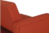 Schlafsofa Porter Futon, mit Knopfheftung, Breite 200 cm, Stoff Linen Look, in koralle farbe