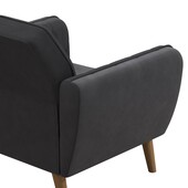 Sessel Teresa (1-St), Bezug in Samtoptik, Diamant-Steppung, Sitzhöhe 44,5 cm in grau