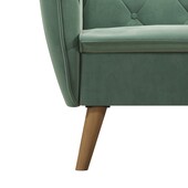 Sessel Teresa (1-St), Bezug in Samtoptik, Diamant-Steppung, Sitzhöhe 44,5 cm in hellgrün