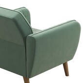 Sessel Teresa (1-St), Bezug in Samtoptik, Diamant-Steppung, Sitzhöhe 44,5 cm in hellgrün