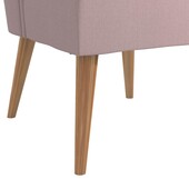 Polsterstuhl Brittany (1 St), Bezug aus Leinenstoff, Holzbeine, Sitzhöhe 48 cm in hellgrau in pink