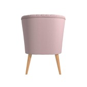 Polsterstuhl Brittany (1 St), Bezug aus Leinenstoff, Holzbeine, Sitzhöhe 48 cm in hellgrau in pink